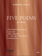 Five Poems for Piano piano sheet music cover